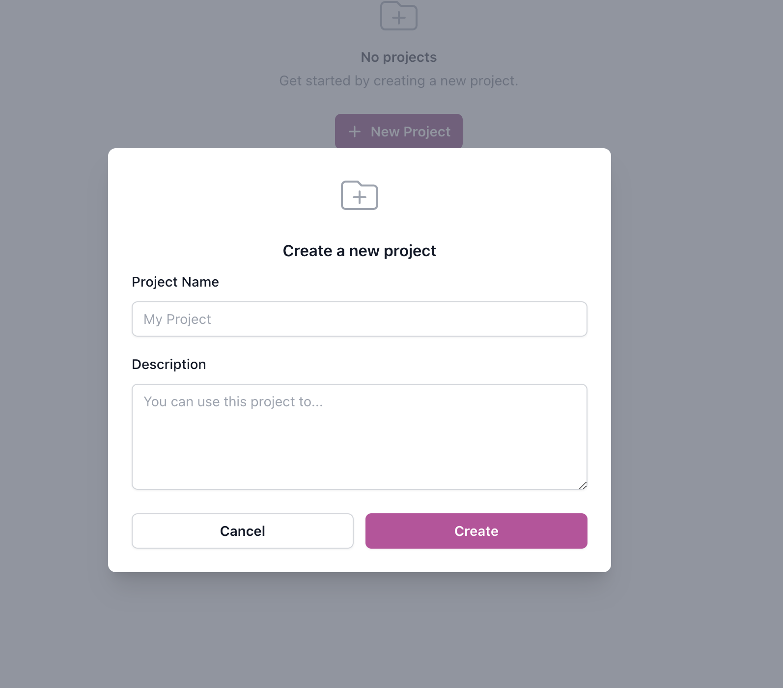 Creating a new Project